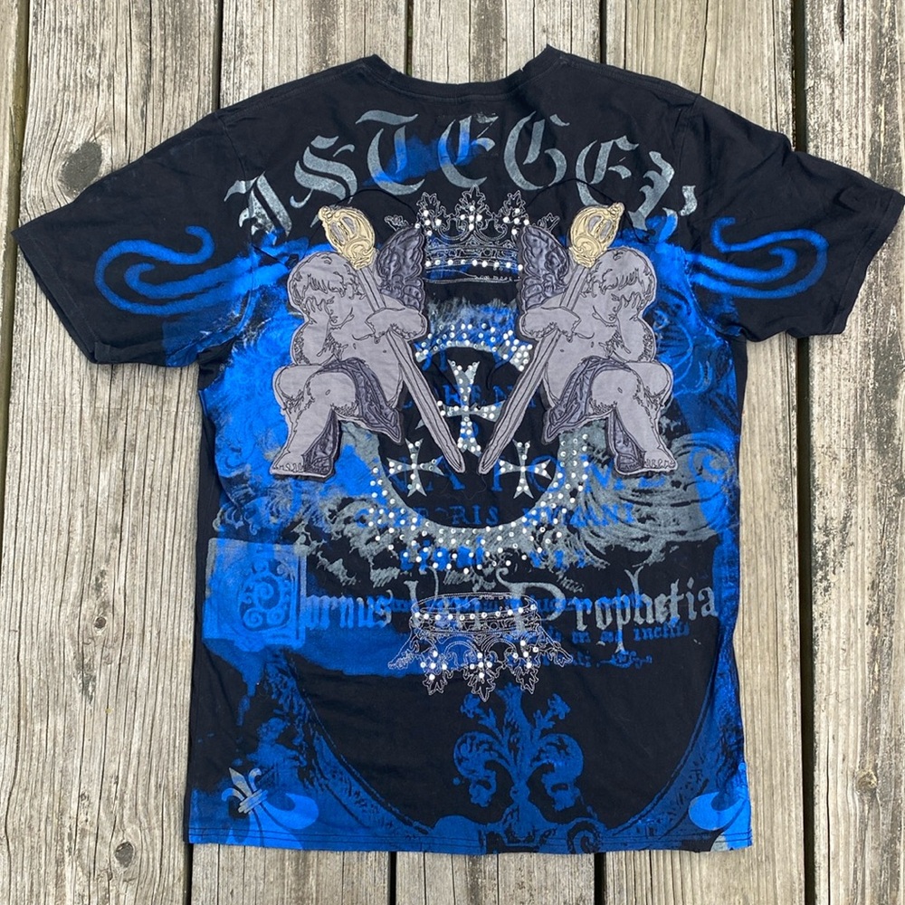 j. steger affliction style cherub graphic tee!